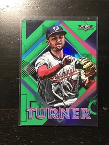 2020 Topps Fire Green #86 Trea Turner /199 Phillies Card PWE