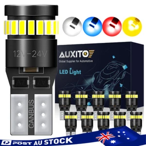 10x T10 LED White Amber Interior, parker light, Number Plate Light Globe 6000K - Picture 1 of 74