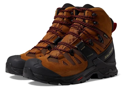 Salomon Quest 4 GTX WATERPROOF Brown Rubber Black Fiery Red $230 Hiking Boots - Image 1 of 4