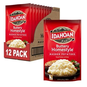 Idahoan Buttery 🧈 Homestyle Mashed Potatoes 🥔 4 oz (Pack of 12) - Picture 1 of 7