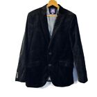 The Savile Row Company London Mens Blazer Jacket Size 40R Black Velvet 2 Button