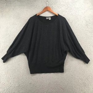 Anthropologie Blouson Blouse Womens M Black Pullover Casual Striped Bat Sleeve - Picture 1 of 18