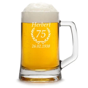 Boccale birra 0,5L seta birra bicchiere birra con incisione uomo donna regalo compleanno - Foto 1 di 14