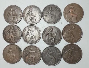 Lot "610A" KGeorge IV 12 BRITISCHE 1/2 Pfennige 1915-31 ss Bronze KM#809 zirkuliert - Bild 1 von 8