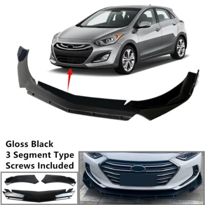 Universal Fit For Hyundai Elantra GT 13-17 Front Lip Splitter Spoiler 2 Layer Foto 1 de 4