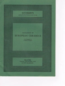 Sotheby's - Europäische Keramik - 26. Oktober 1976 - Bild 1 von 1