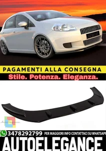 Divisor Delantero En ABS Negro Brillante Para Fiat Grande Punto - Imagen 1 de 4