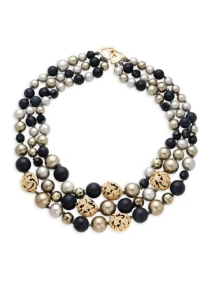 Alexis Bittar Multi-Strand Faux Pearls And Crystals  Necklace Couture - Image 1 of 4