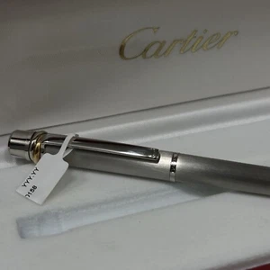 NEW Cartier Fountain Pen, 18k Gold Nib, fluted design, NOS Box and Papers - Foto 1 di 10