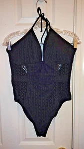 Women's black one piece Halter style Bathing Swim Suit size XL by APT 9 - Picture 1 of 3