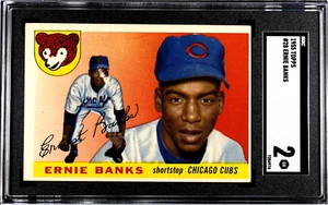 1955 TOPPS BASEBALL # 28 ERNIE BANKS SGC 2 FREE USPS - Picture 1 of 2