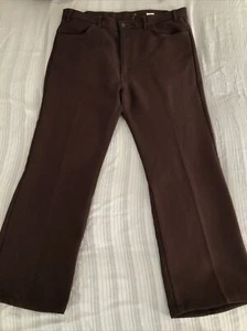 Pantalone LEVI’s Vintage Taglia 40x28,5” Marrone Western Twill TASCHE Zip - Foto 1 di 11