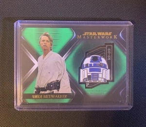 2021 Star Wars Masterwork Comm. Medallion Relic Green #CMLR Luke Skywalker 69/99 - Picture 1 of 2