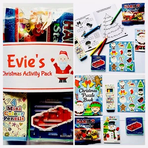 Paquete de actividades personalizadas de Nochebuena para niños con dulces - Imagen 1 de 4