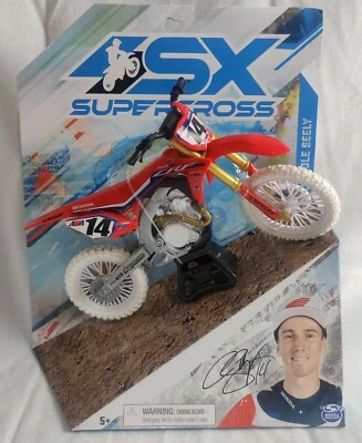 SX Supercross Cole Seely CHASE 1:10 Scale Red Honda 450R  1st Edition Small Dent - Image 1 of 4