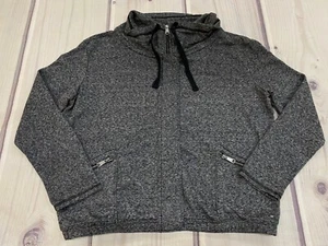 Men’s American Eagle Size XL Zip Up Jacket Gray Cotton Jersey Knit X-Large Mock - Picture 1 of 9