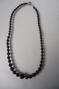 Hermosa Cadena De Perlas, Ónix, Negro, Cadena De Bolas - Imagen 1 de 4