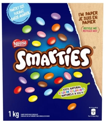 Despensa de chocolate con leche recubierta de caramelo Nestlé Smarties tamaño 1 kg Foto 1 de 4