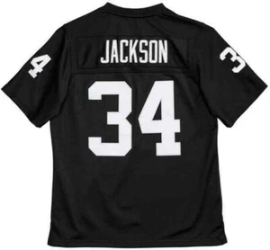OAKLAND RAIDERS BO JACKSON #34 WOMENS MITCHELL & NESS LEGACY JERSEY LAS VEGAS - Picture 1 of 10