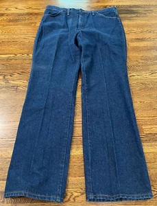 Wrangler Jeans Men 40x34 (38x33.5) Dark Blue VTG 70s USA Made 936DEN - Picture 1 of 7