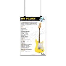 Tom DeLonge Stratocaster Graffiti Yellow Fender Signature Guitar Wall Art Print