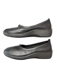 Patrizia By Spring Step Black Vegan Leather Ballet Flat Comfort Shoe Sz 39 8.5 - Picture 1 of 14