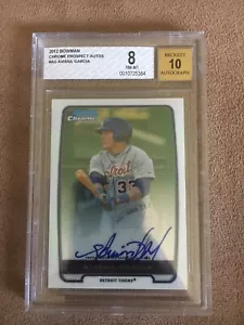 Bowman Chrome Avisail Garcia Rookie Auto BGS 2012 8 casi nuevo-como nuevo Miami Marlins 🔥🔥🔥 - Imagen 1 de 2