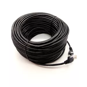 15m Network Ethernet Cable Cat5e RJ45 Black External Outdoor LAN PC Router Modem - Picture 1 of 12