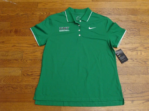 Univ of North Texas UNT Basketball Womens New Nike Short Sleeve Golf Polo Large Cover