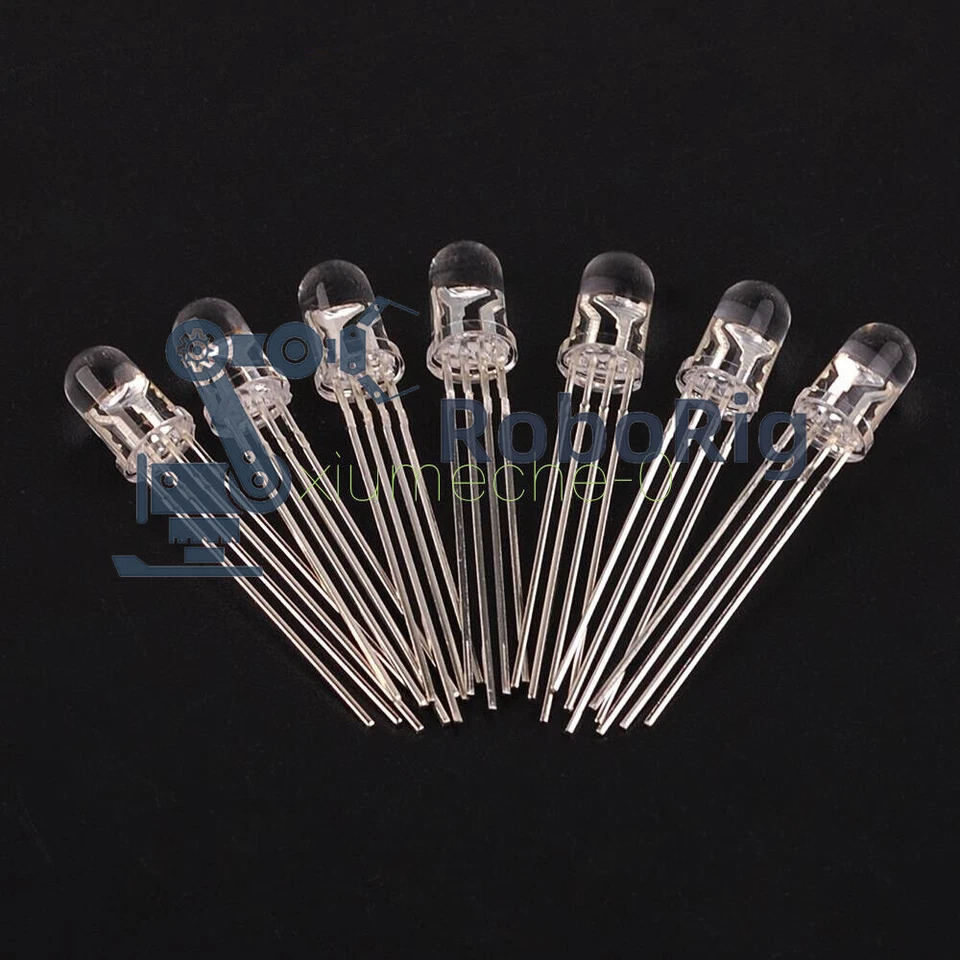 20Pcs NEW 5mm 4pin RGB Tri-Color Common Anode LED light Red Green Blue M8 - Image 1 of 4