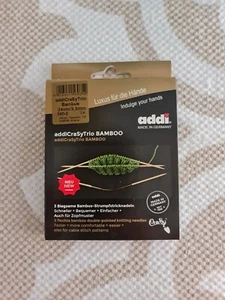 Addi Crasy Trio Bamboo 24cm x 3,5mm Flexible Double Ended Knitting Needles, 3 Pc - Picture 1 of 2