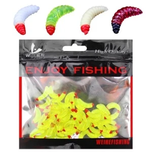 Maggot Bait Fishing Molix Fishing Lures WORM Larva Trout Fishing Tackle 5Pcs - Picture 1 of 9