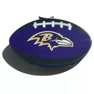 Ornamento albero di Natale Baltimore Ravens NFL squadra a forma di calcio NUOVO - Foto 1 di 2