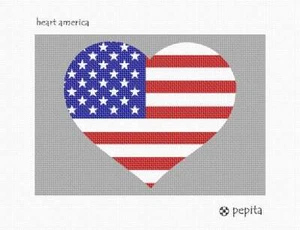 Heart America Needlepoint Kit or Canvas - Picture 1 of 2