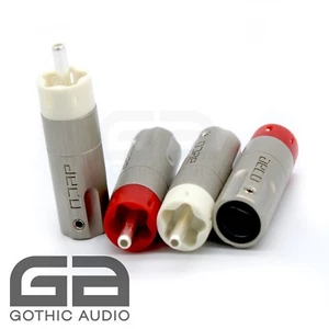 Pure Silver RCA Connector aeco ARP-4055 1 x set of 4 - Picture 1 of 3