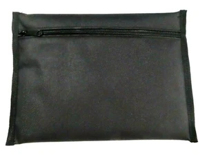 Schwarz Nylon Reißverschluss Tasche 7,1/2" x 10,1/2" - Bild 1 von 2