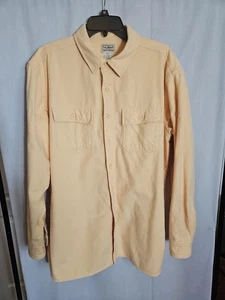 Camisa LL Bean Para Hombres Gamuza Franela Gruesa Amarilla XL Regular Manga Larga Exterior  - Imagen 1 de 9