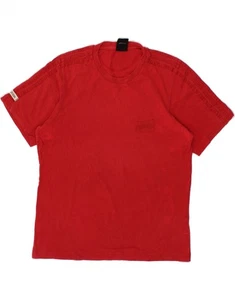 ADIDAS Mens T-Shirt Top Medium Red Cotton AH10 - Picture 1 of 4