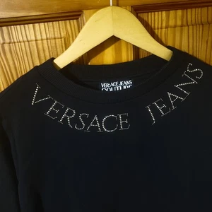 VERSACE JEANS COUTURE Sweatshirt Damen Hals Logo Langarm Schwarz Größe S/8 - Bild 1 von 21