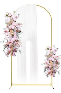Metal Arch Backdrop Stand 7.2 Ft White Wedding Arch Frame Birthday - A0241 - Picture 1 of 6