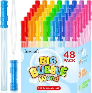 48 Pack 14’’ Big Bubble Wands, 8 Colors Bulk for Summer Toy, Outdoor/Indoor... - Picture 1 of 7