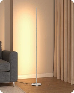 EDISHINE Lampada da Terra a LED Dimmerabile in Continuo, Luce 1 Pack, Argento  - Foto 1 di 10