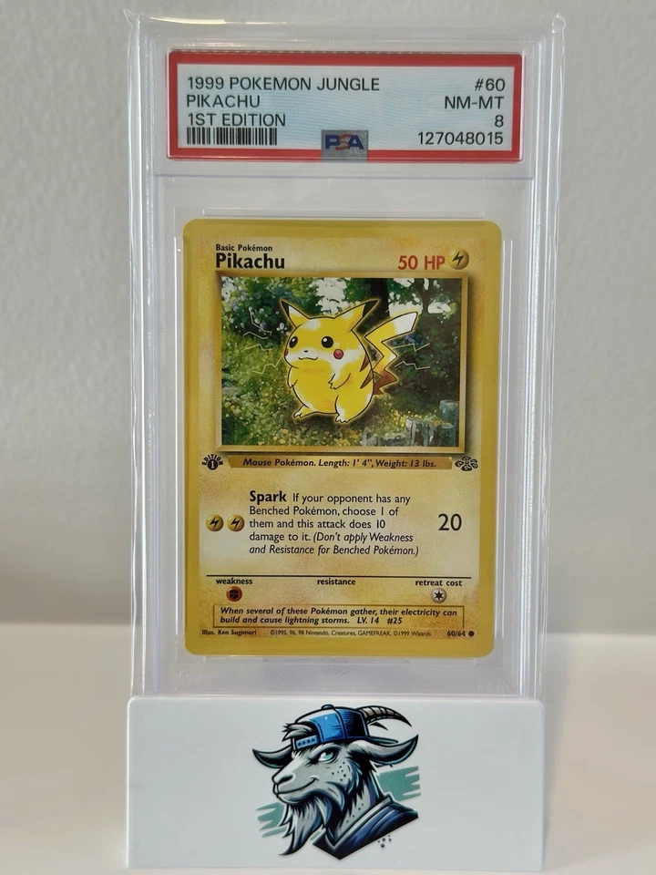 1999 Pokemon Jungle Pikachu 1st Edition PSA 8 NM-MT - Image 1 of 1