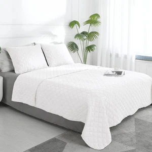 Full/Queen Size Reversible Quilt Set with 1 Quilt and 2 Pillow Shams, Soft Be... - Picture 1 of 8