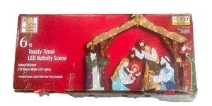 Juego de pesebre de 210 luces LED Yuletide Lane de 6 pies luces probadas funcionan - Imagen 1 de 9