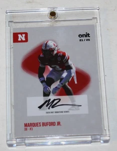 Marques Buford Jr. 2025 Onit Nebraska Cornhuskers Autograph S-2 21/25 Auto - Bild 1 von 4