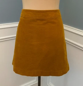 J Crew Rock Damen 12 Cord Mini A-Linie adrett gefüttert Baumwolle Academia klassisch - Bild 1 von 9