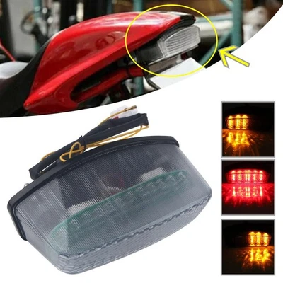 Luz trasera LED intermitente para Ducati Monster 900 1000 S2R S4 S4R S4 94-08 transparente Foto 1 de 4