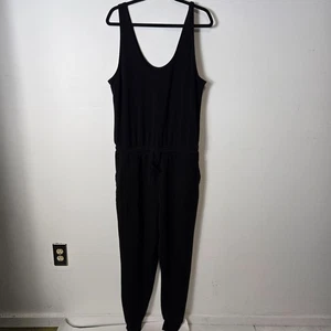 Athlete Balance Jumpsuit Gr. XL schwarz ärmellos Strampler French Terry Relaxed - Bild 1 von 11