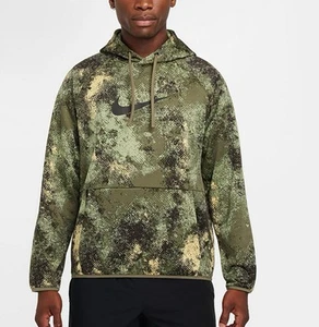 Größe M Nike Herren Therma-FIT Camo All Over Print Pullover Hoodie FZ1088-010 Grün - Bild 1 von 4